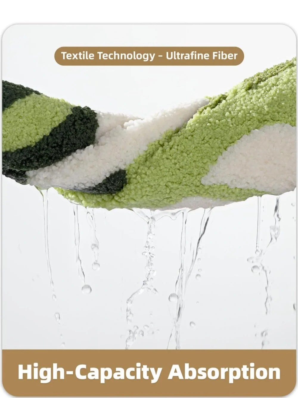 NEW Green Leaf Bath Rug - Soft Microfiber Bathroom Mat